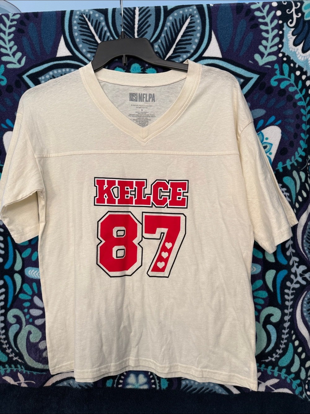 LPA Kelce 87 Short Sleeve Tee in Cream
